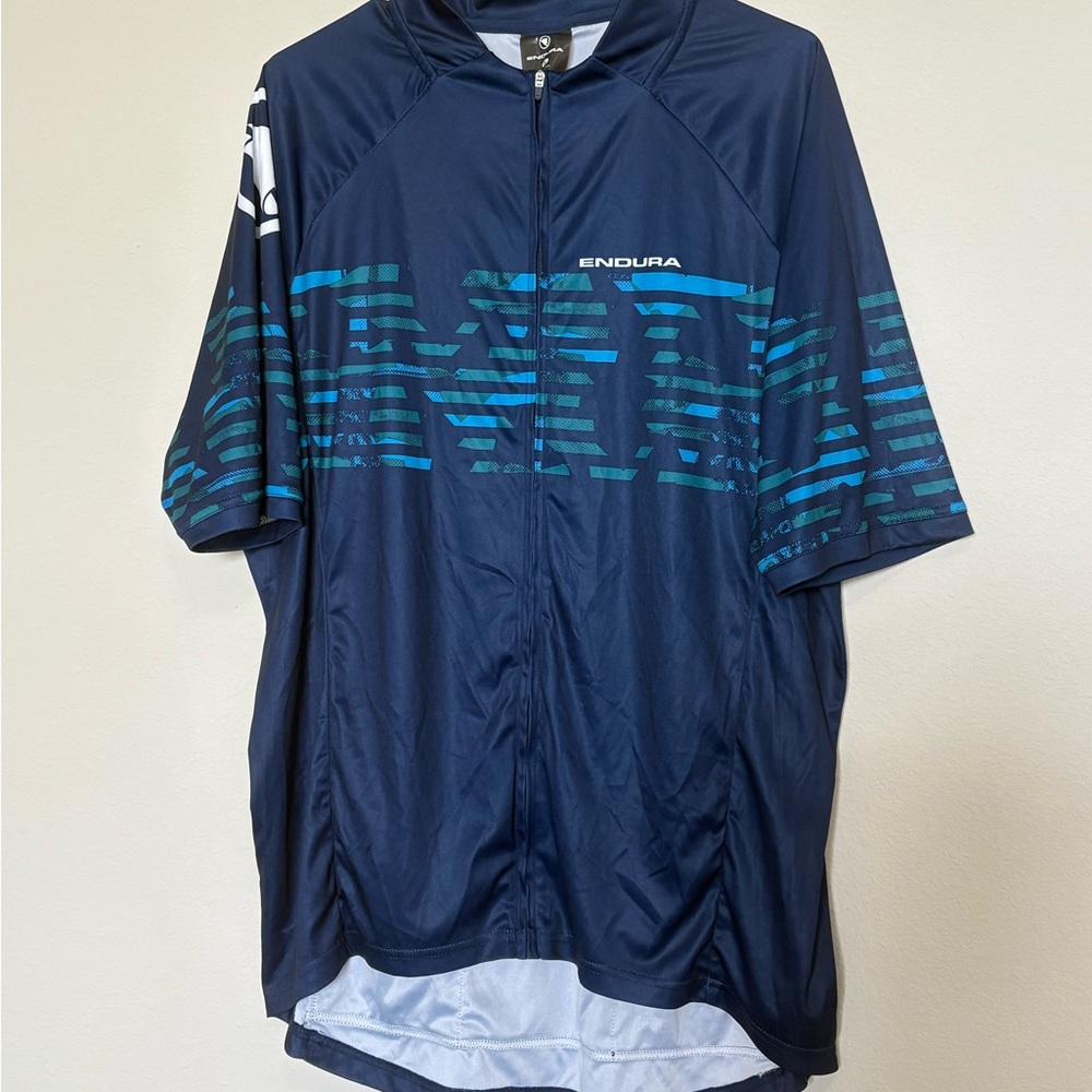 #036 Endura Short Sleeve Men's XL Navy Cycling shirt / Jacket